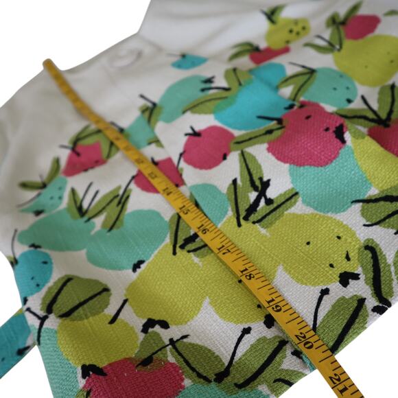 Anthropologie We Love Vera Womens Briny Winds Fruit Bolero Jacket Size 4 Cropped - Picture 10 of 11